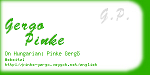 gergo pinke business card